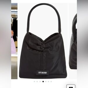 STAUD Felix Nylon Black Shoulder Bag